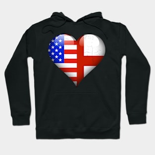 Half American Half English - Gift for English From England Hoodie